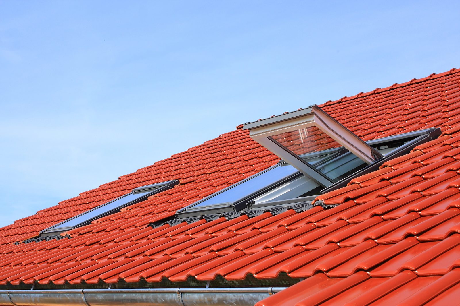 Complete residential roof system view